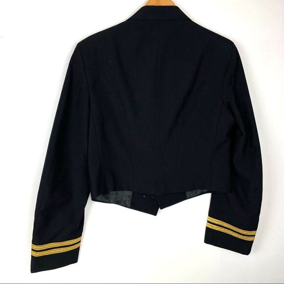 Black Blazer Gold Buttons & Detail Women Small to Medium - Picture 2 of 12